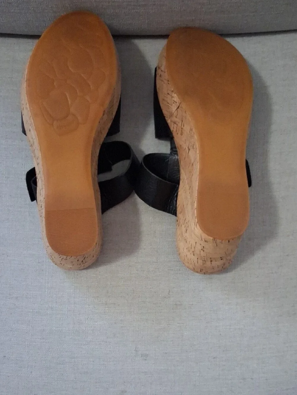 Kork-Ease Kids Black Cork Slide Sandals with Buckle Accent